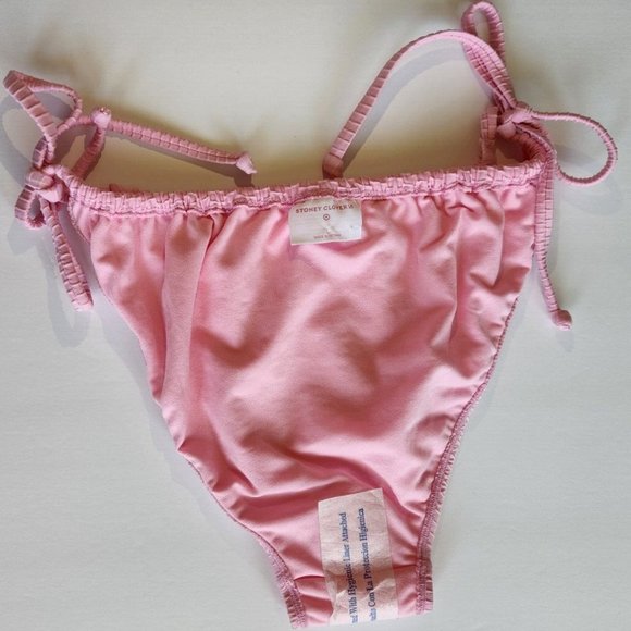 Stoney Clover Lane x Target NWOT Women's Pink Textured String Bikini Bottom Sz L - Picture 9 of 9